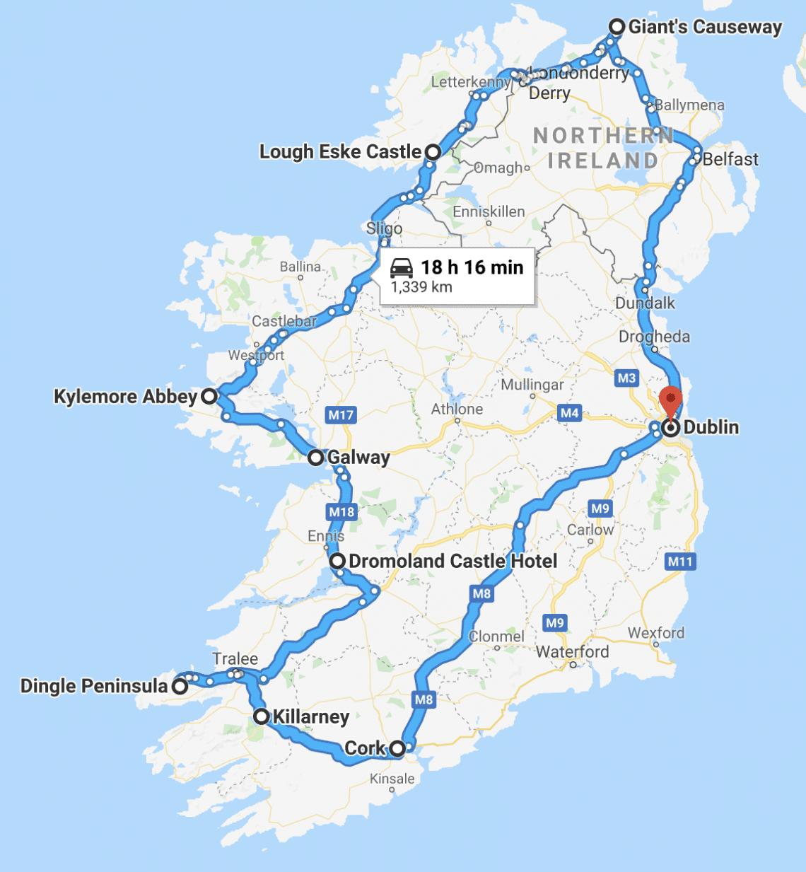 7 day ireland driving tour