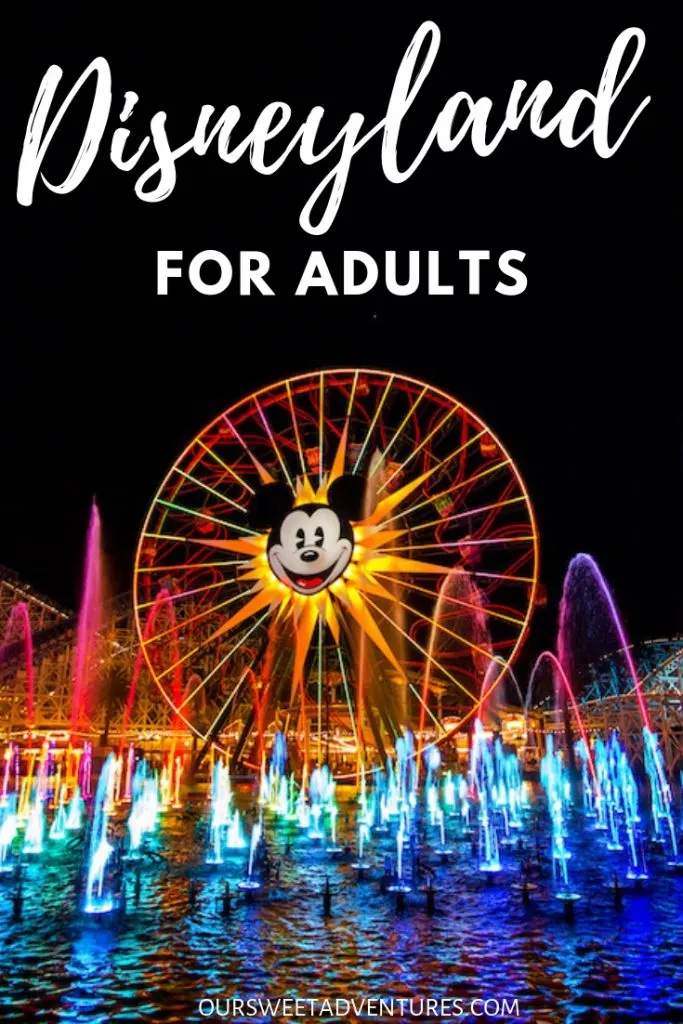 The World of Color is the perfect show at Disneyland for adults. The show mixes color, light, music and theatre into one masterpiece for the audience. You cannot miss it!