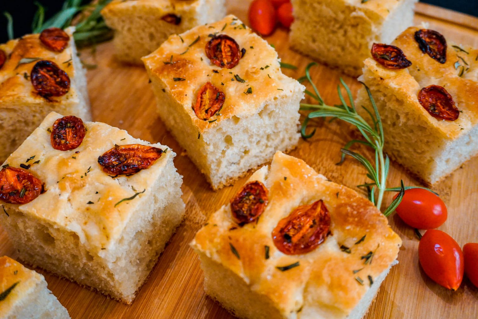 Roasted Cherry Tomato & Rosemary Focaccia - Authentic Italian Recipe