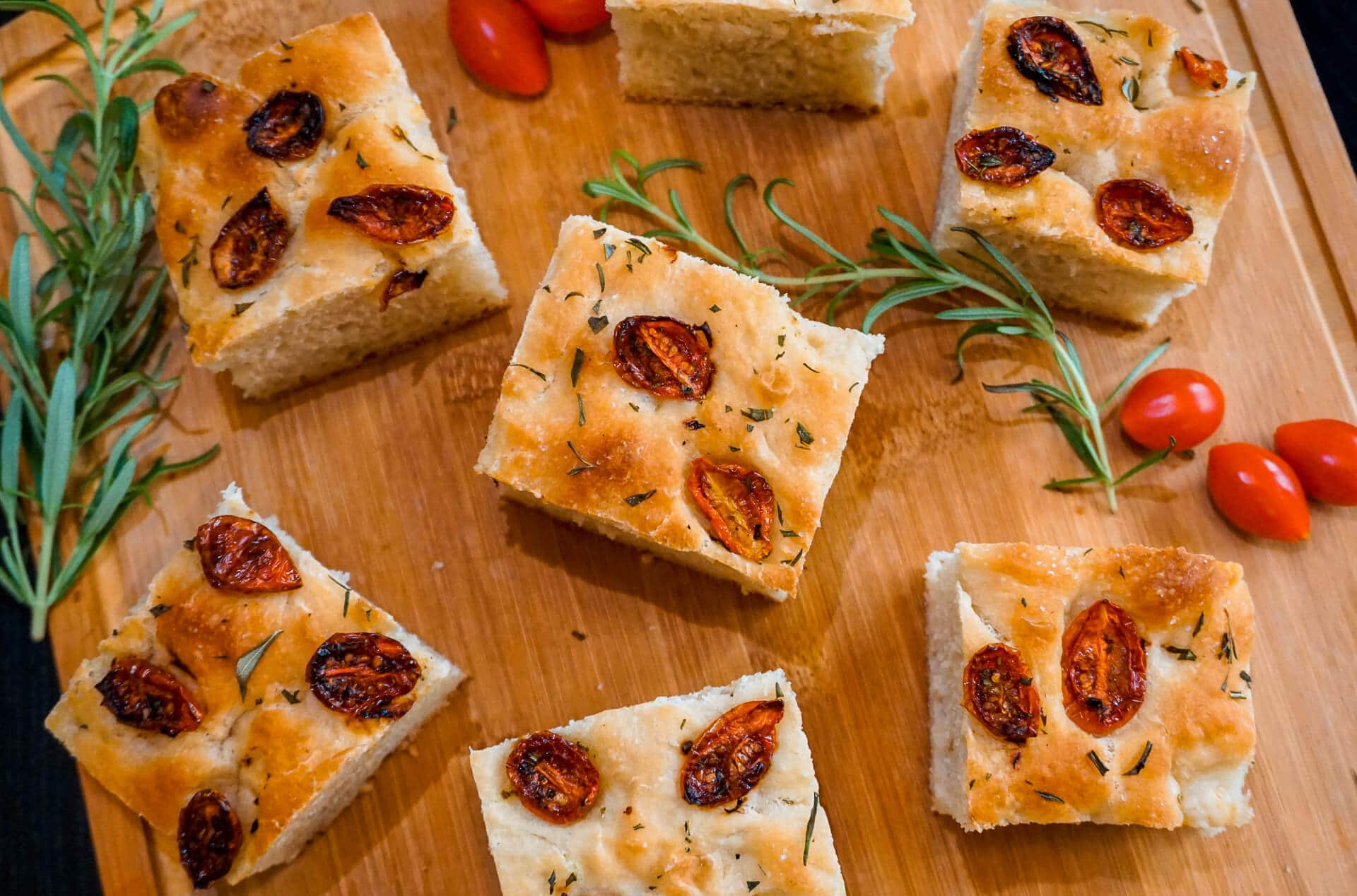 Roasted Cherry Tomato & Rosemary Focaccia - Authentic Italian Recipe