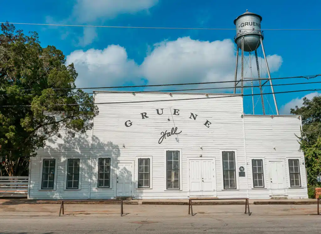 The iconic Greune Dance Hall in New Braunfels, Texas.