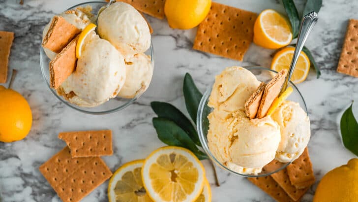 Lemon Pie Ice Cream (a Frozen Custard Recipe)